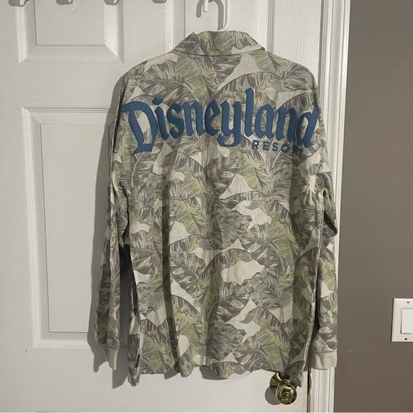 Disneyland Disney Spirit Jersey Mens Large Floral Long Sleeve Button Front Shirt - Picture 5 of 7